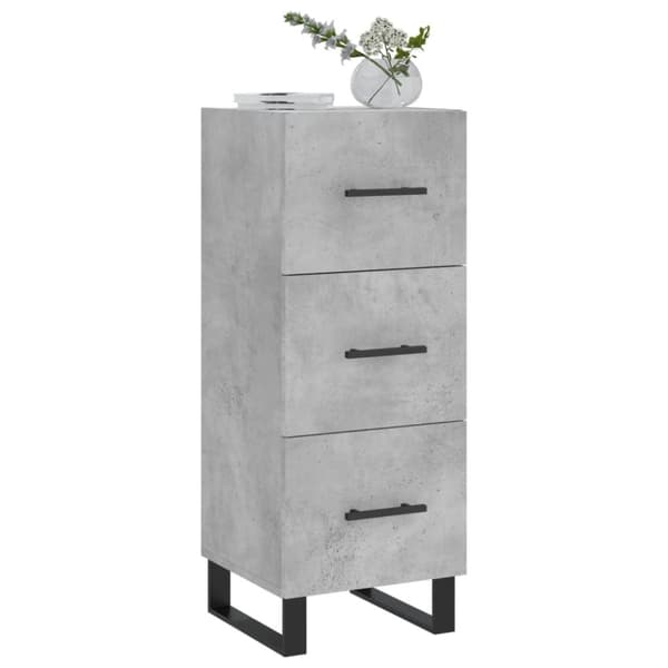 vidaXL skænk 34,5x34x90 cm konstrueret træ betongrå