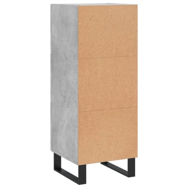 vidaXL skænk 34,5x34x90 cm konstrueret træ betongrå