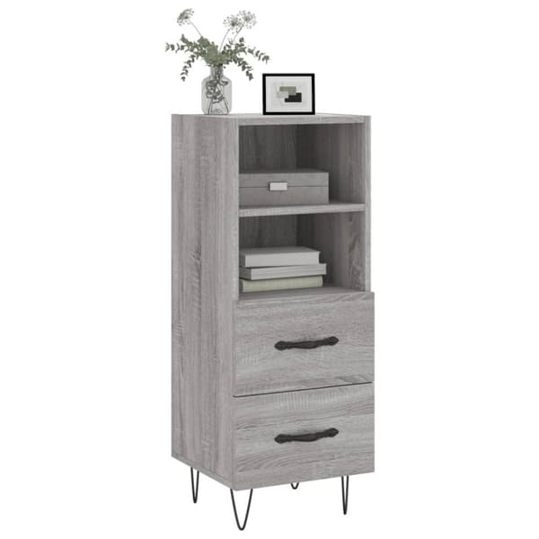 vidaXL Senkki harmaa Sonoma 34,5x34x90 cm tekninen puu