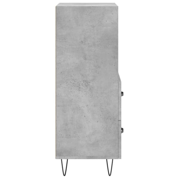 vidaXL Skjenk betonggrå 34,5x34x90 cm konstruert tre