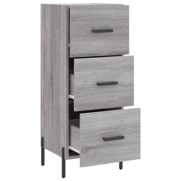vidaXL skænk 34,5x34x90 cm konstrueret træ grå sonoma-eg