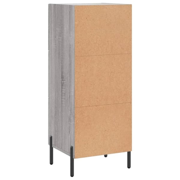 vidaXL skænk 34,5x34x90 cm konstrueret træ grå sonoma-eg