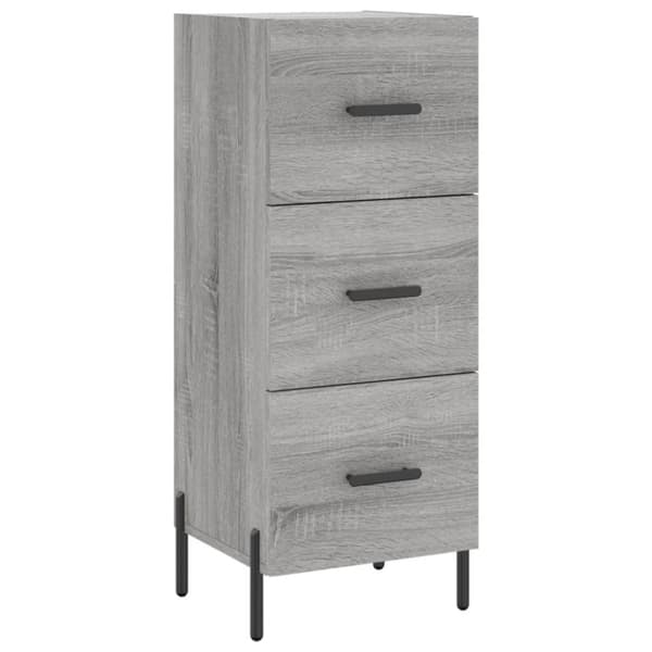 vidaXL skænk 34,5x34x90 cm konstrueret træ grå sonoma-eg