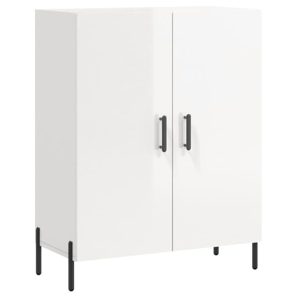 vidaXL Senkki korkeakiilto valkoinen 69,5x34x90 cm tekninen puu