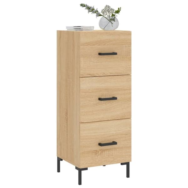vidaXL skænk 34,5x34x90 cm konstrueret træ sonoma-eg
