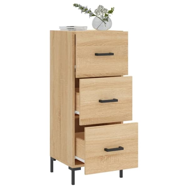 vidaXL skænk 34,5x34x90 cm konstrueret træ sonoma-eg