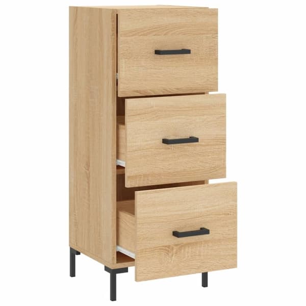 vidaXL skænk 34,5x34x90 cm konstrueret træ sonoma-eg