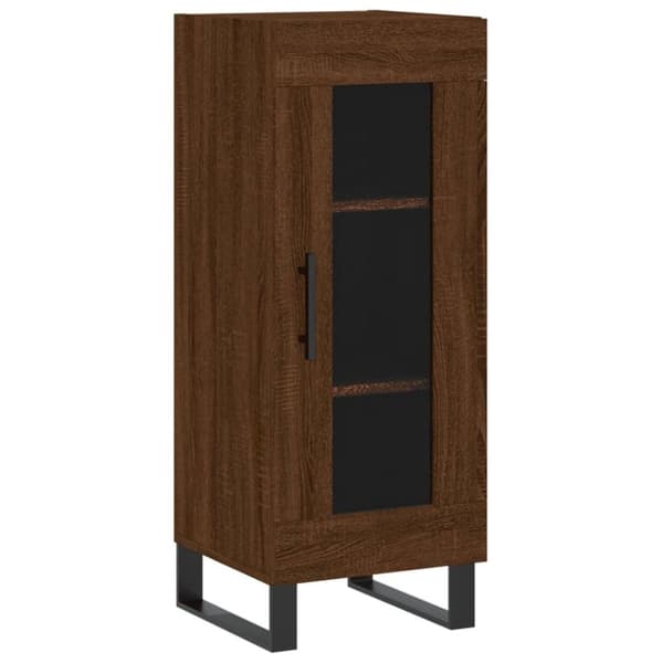 vidaXL skænk 34,5x34x90 cm konstrueret træ brun egetræsfarve