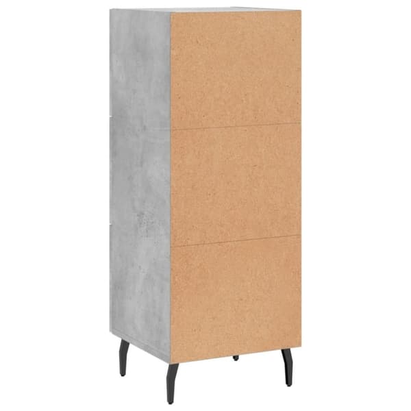 vidaXL Skjenk betonggrå 34,5x34x90 cm konstruert tre