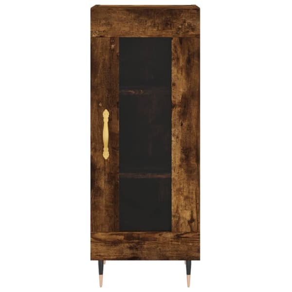 vidaXL Skjenk røkt eik 34,5x34x90 cm konstruert tre