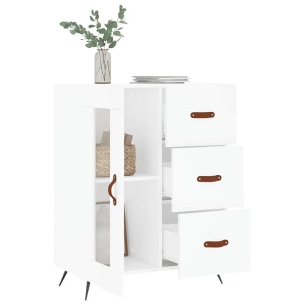 vidaXL Skåp vit 69,5x34x90 cm konstruerat trä