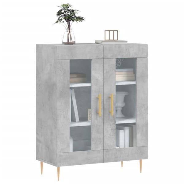 vidaXL Skänk betonggrå 69,5x34x90 cm konstruerat trä