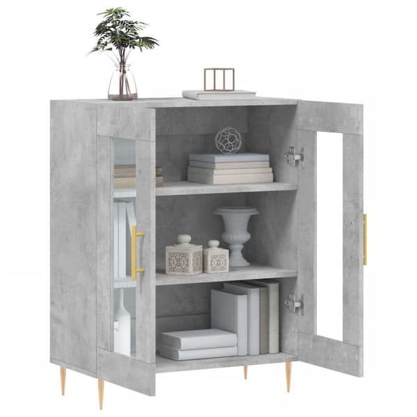 vidaXL skænk 69,5x34x90 cm konstrueret træ betongrå