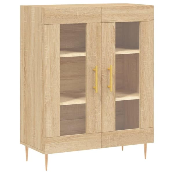 vidaXL skænk 69,5x34x90 cm konstrueret træ sonoma-eg