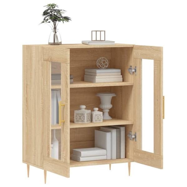 vidaXL Skänk sonoma-ek 69,5x34x90 cm konstruerat trä