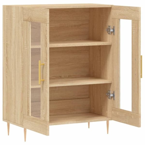 vidaXL Skänk sonoma-ek 69,5x34x90 cm konstruerat trä