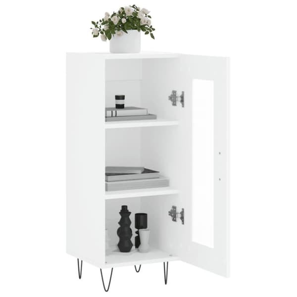 vidaXL skænk 34,5x34x90 cm konstrueret træ hvid