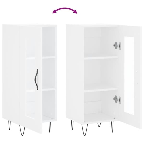 vidaXL skænk 34,5x34x90 cm konstrueret træ hvid