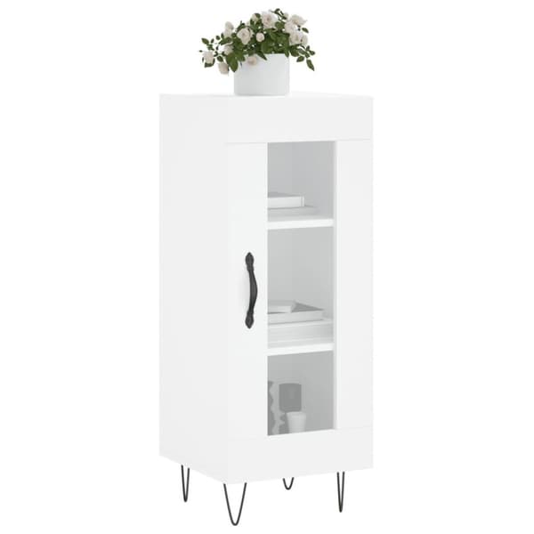 vidaXL skænk 34,5x34x90 cm konstrueret træ hvid