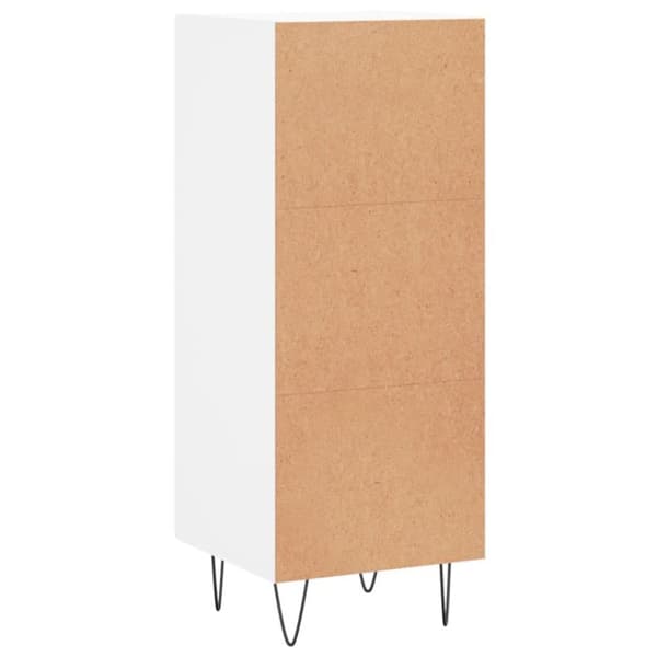 vidaXL Skjenk hvit 34,5x34x90 cm konstruert tre