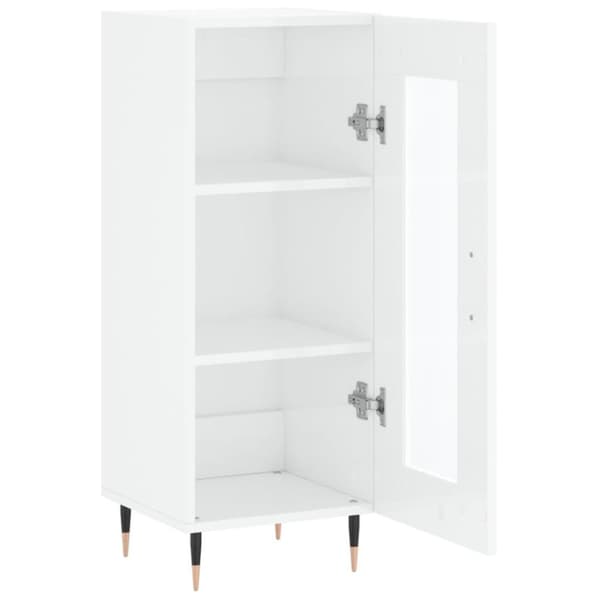 vidaXL Skåp vit högglans 34,5x34x90 cm konstruerat trä