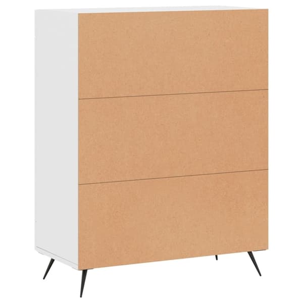 vidaXL Skjenk hvit 69,5x34x90 cm konstruert tre