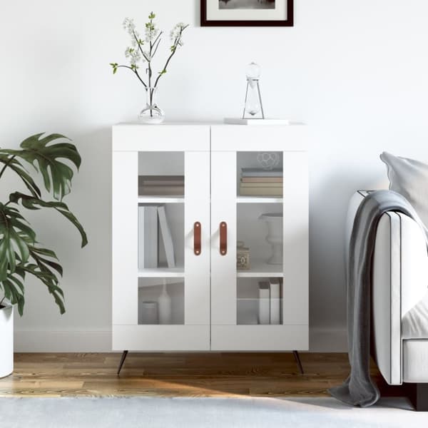 vidaXL Skjenk hvit 69,5x34x90 cm konstruert tre