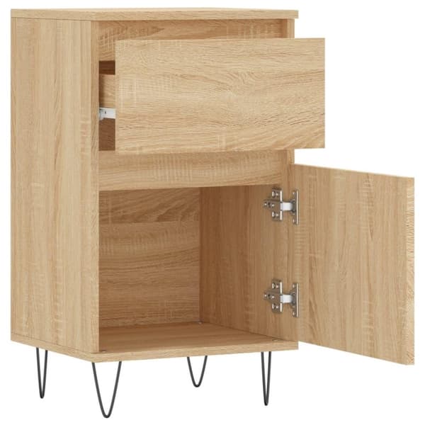 vidaXL Skjenker 2 stk sonoma eik 40x35x70 cm konstruert tre