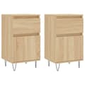 Miniatyrbilde 1 av 11: vidaXL Skjenker 2 stk sonoma eik 40x35x70 cm konstruert tre