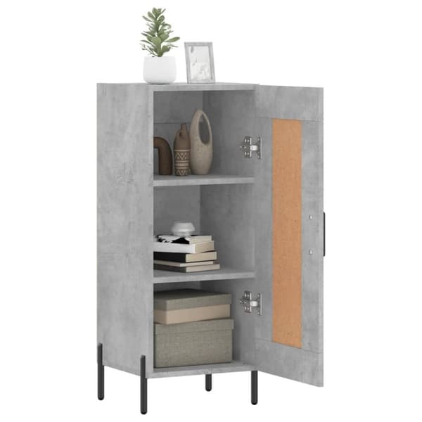 vidaXL skænk 34,5x34x90 cm konstrueret træ betongrå