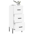 Miniatyrbilde 3 av 11: vidaXL Skjenk hvit 34,5x34x90 cm konstruert tre
