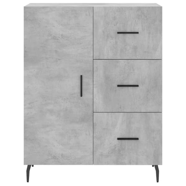 vidaXL Skjenk betonggrå 69,5x34x90 cm konstruert tre