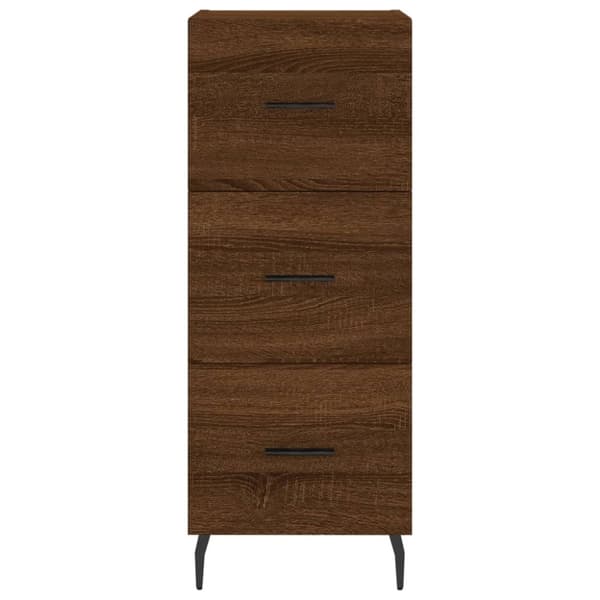vidaXL skænk 34,5x34x90 cm konstrueret træ brun egetræsfarve