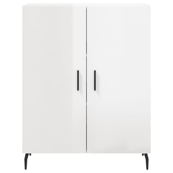 vidaXL Skänk vit högglans 69,5x34x90 cm konstruerat trä