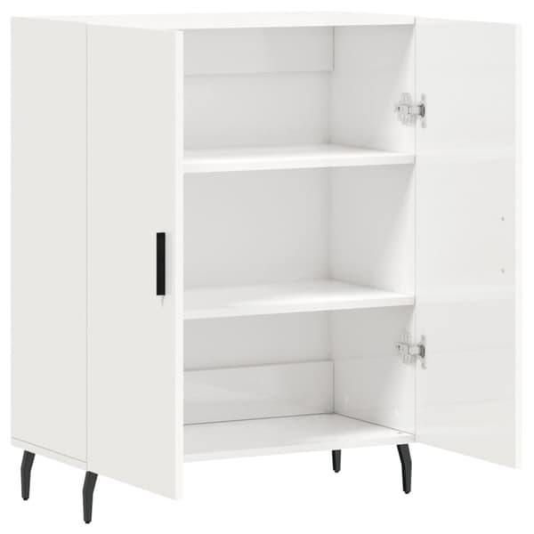 vidaXL Skänk vit högglans 69,5x34x90 cm konstruerat trä