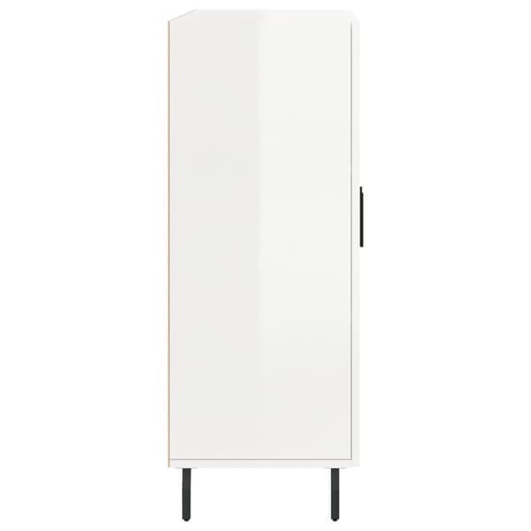 vidaXL Skänk vit högglans 69,5x34x90 cm konstruerat trä