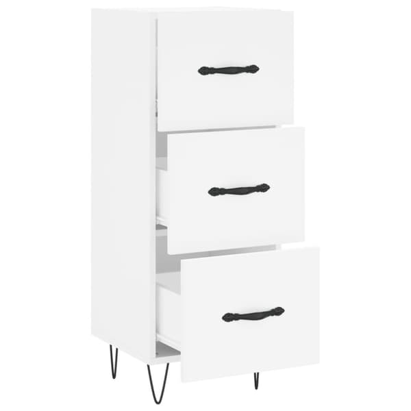 vidaXL Skänk vit 34,5x34x90 cm konstruerat trä