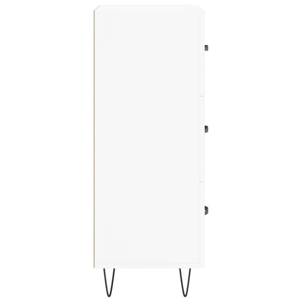 vidaXL Skänk vit 34,5x34x90 cm konstruerat trä