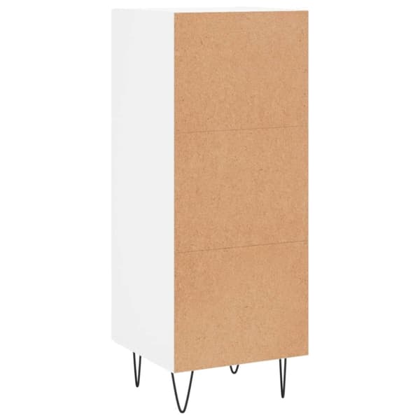 vidaXL Skänk vit 34,5x34x90 cm konstruerat trä