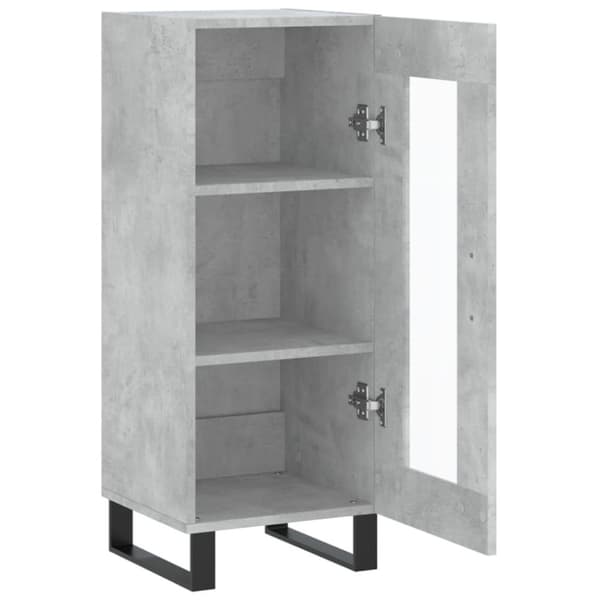vidaXL Skjenk betonggrå 34,5x34x90 cm konstruert tre