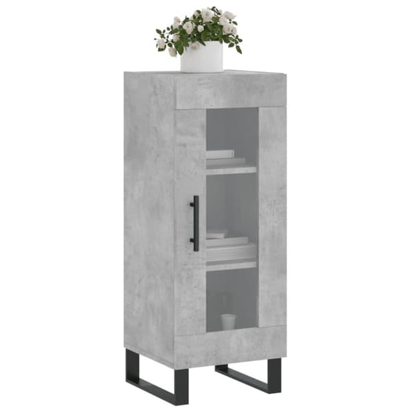 vidaXL Skjenk betonggrå 34,5x34x90 cm konstruert tre