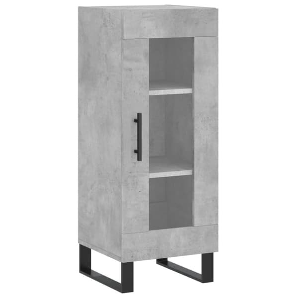 vidaXL Skjenk betonggrå 34,5x34x90 cm konstruert tre