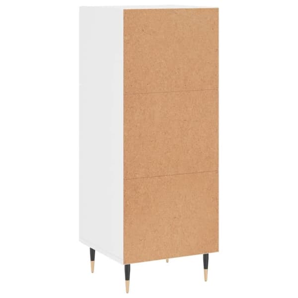 vidaXL skænk 34,5x34x90 cm konstrueret træ hvid højglans