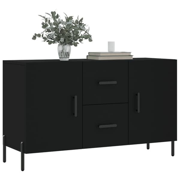 vidaXL skænk 100x36x60 cm konstrueret træ sort