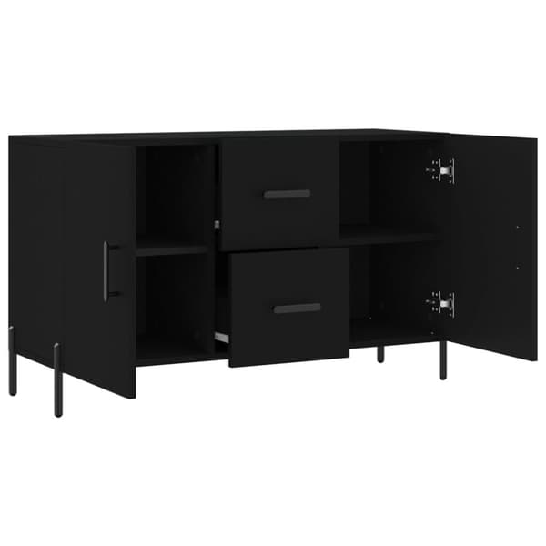 vidaXL skænk 100x36x60 cm konstrueret træ sort