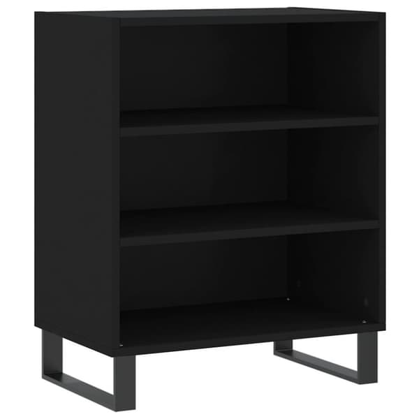 vidaXL skænk 57x35x70 cm konstrueret træ sort