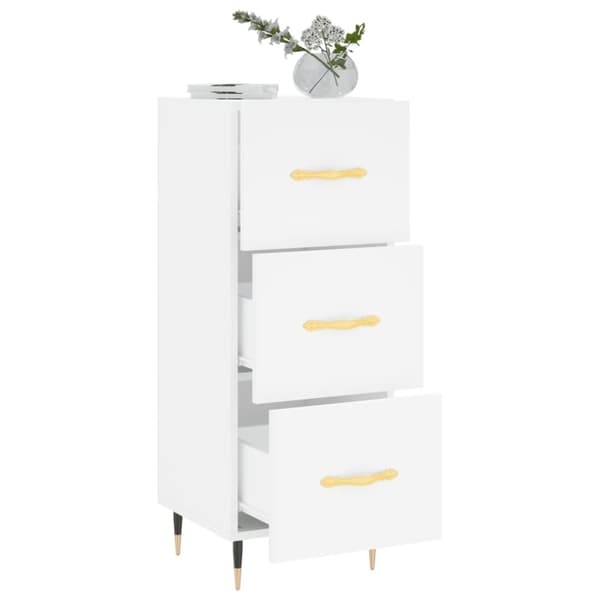 vidaXL skænk 34,5x34x90 cm konstrueret træ hvid