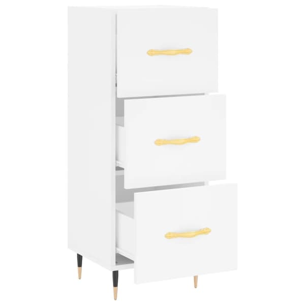 vidaXL skænk 34,5x34x90 cm konstrueret træ hvid