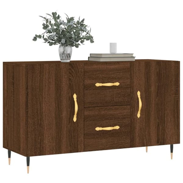 vidaXL Senkki ruskea tammi 100x36x60 cm tekninen puu