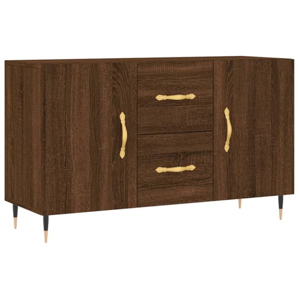 vidaXL Senkki ruskea tammi 100x36x60 cm tekninen puu